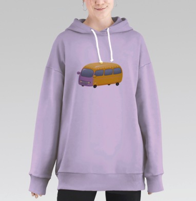 Автобус (Живая Азбука), Hoodie Long Oversize Fiolet