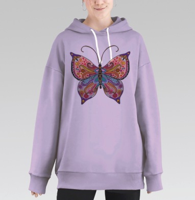 Бабучка, Hoodie Long Oversize Fiolet