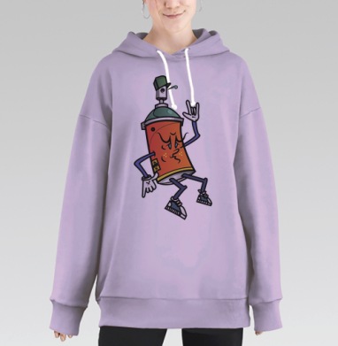 Баллончик, Hoodie Long Oversize Fiolet