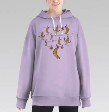 Бананы после стирки, Hoodie Long Oversize Fiolet