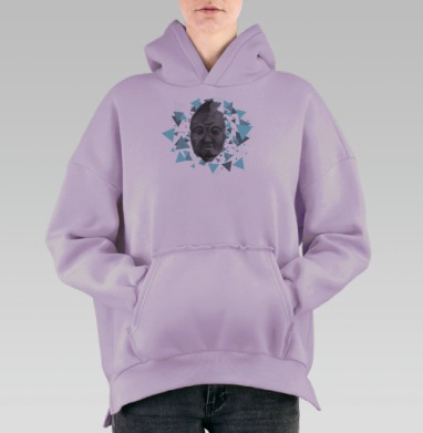 Бог белого шума, Hoodie Oversize Fiolet, утепленная