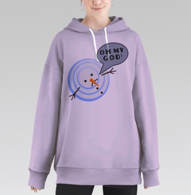 Боже мой, Hoodie Long Oversize Fiolet