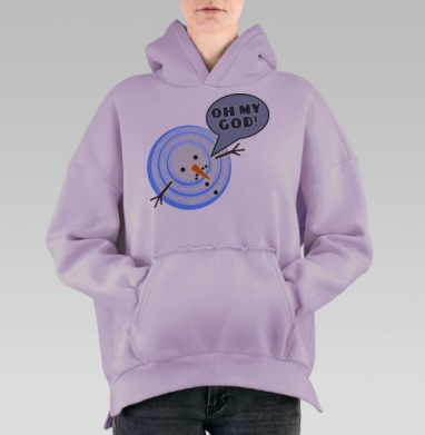 Боже мой, Hoodie Oversize Fiolet, утепленная