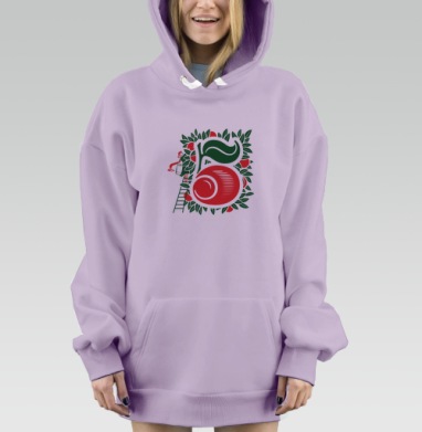 Большая и крепкая сумка, Hoodie Mjhigh Dig Mel, Fiolet, утепленная