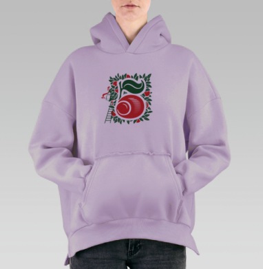 Большая и крепкая сумка, Hoodie Oversize Fiolet, утепленная