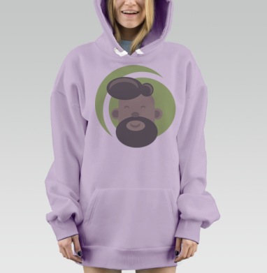 Бородатое лицо, Hoodie Mjhigh Dig Mel, Fiolet, утепленная
