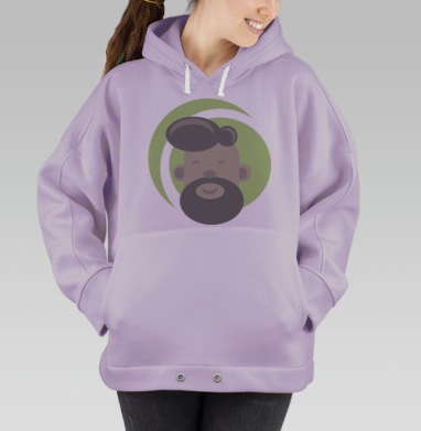 Бородатое лицо, Hoodie Oversize Fiolet