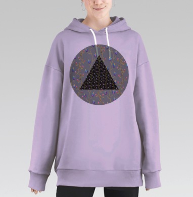 Ботаническое настроение, Hoodie Long Oversize Fiolet