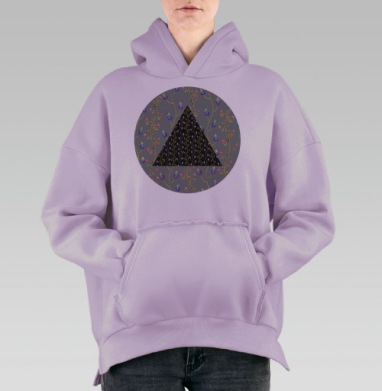 Ботаническое настроение, Hoodie Oversize Fiolet, утепленная