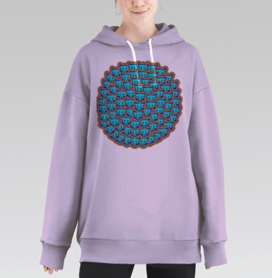 Букет из Котиков, Hoodie Long Oversize Fiolet