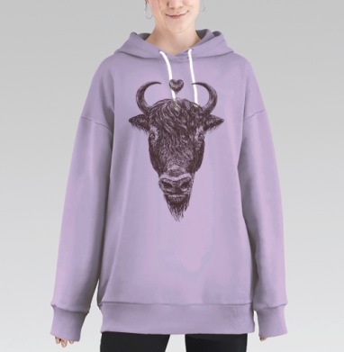 Булл, Hoodie Long Oversize Fiolet