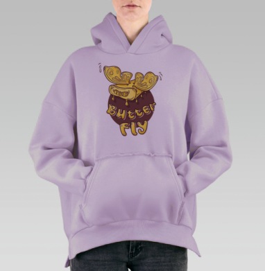 ButterFLY / БаттерФЛАЙ, Hoodie Oversize Fiolet, утепленная