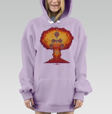 Цепная реакция, Hoodie Mjhigh Dig Mel, Fiolet, утепленная