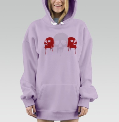 Черепа Серия, Hoodie Mjhigh Dig Mel, Fiolet, утепленная