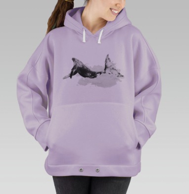 Черно-белый сон, Hoodie Oversize Fiolet