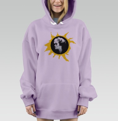 Цой в стиле лоу-поли, Hoodie Mjhigh Dig Mel, Fiolet, утепленная
