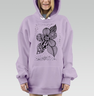 Цветик, Hoodie Mjhigh Dig Mel, Fiolet, утепленная