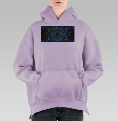 Цветок солнца, Hoodie Oversize Fiolet, утепленная