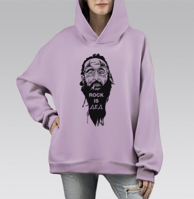 ДЕД, Hoodie Mono Fiolet, оверсайз, утепленная