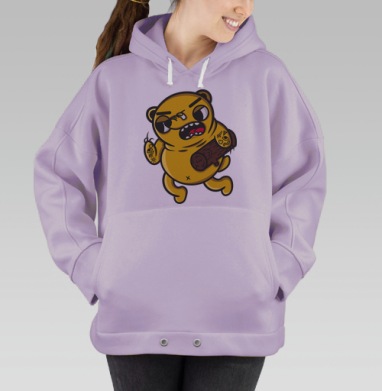 Дерзкий Медведь, Hoodie Oversize Fiolet