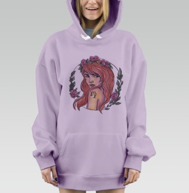 Дева. Знак зодиака, Hoodie Mjhigh Dig Mel, Fiolet, утепленная