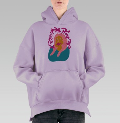 Девичье, Hoodie Oversize Fiolet, утепленная