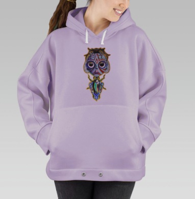 Девочка и жуки, Hoodie Oversize Fiolet