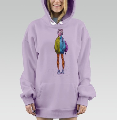 Девяносто второй, Hoodie Mjhigh Dig Mel, Fiolet, утепленная