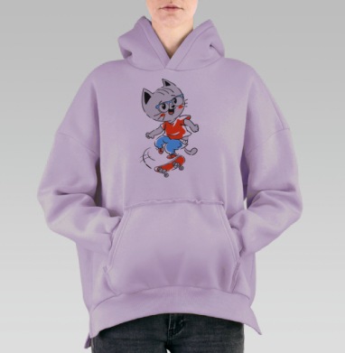 Джэт Кэт, Hoodie Oversize Fiolet, утепленная