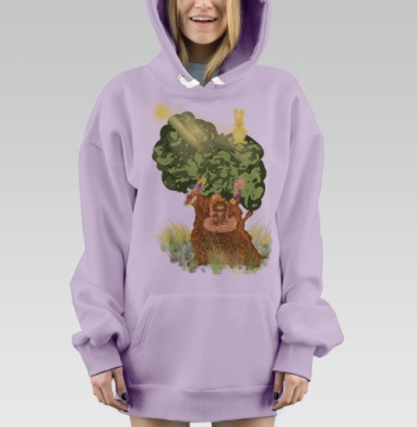 Добрый сон в волшебном лесу, Hoodie Mjhigh Dig Mel, Fiolet, утепленная