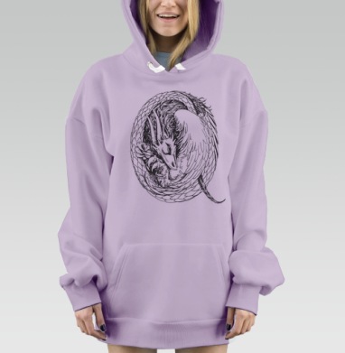 Дракон чб, Hoodie Mjhigh Dig Mel, Fiolet, утепленная
