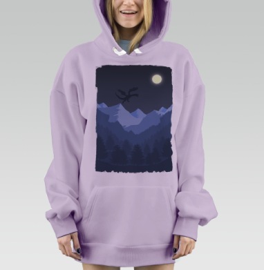 ДраконНадГорами, Hoodie Mjhigh Dig Mel, Fiolet, утепленная