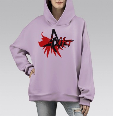 Дрифт, Hoodie Mono Fiolet, оверсайз, утепленная