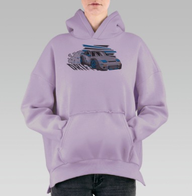 Дрифт корч, Hoodie Oversize Fiolet, утепленная
