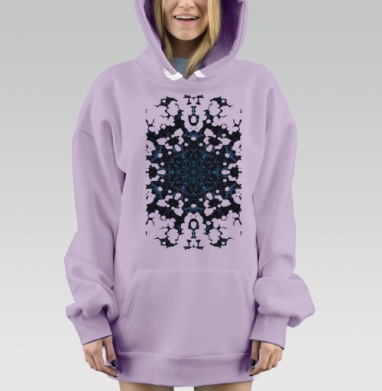 Дымные узоры, Hoodie Mjhigh Dig Mel, Fiolet, утепленная
