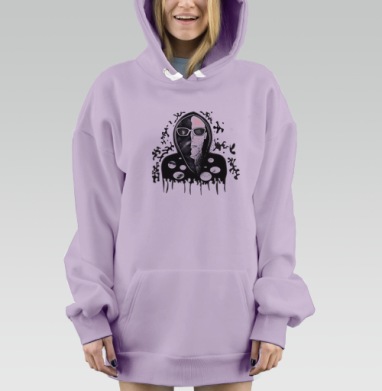 Двойственность личности в мистическом образе, Hoodie Mjhigh Dig Mel, Fiolet, утепленная