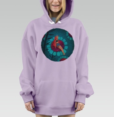 Дюймовочка, Hoodie Mjhigh Dig Mel, Fiolet, утепленная