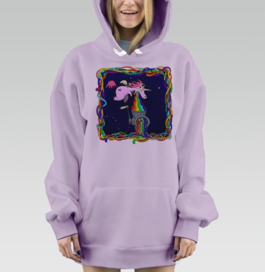 Единорожка, Hoodie Mjhigh Dig Mel, Fiolet, утепленная