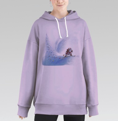Ёлочкой, Hoodie Long Oversize Fiolet