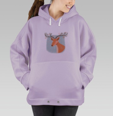 Еловый олень, Hoodie Oversize Fiolet