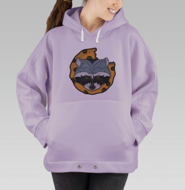 Енот и печенка, Hoodie Oversize Fiolet