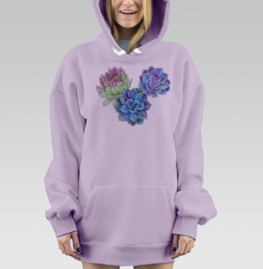 Эхеверия, Hoodie Mjhigh Dig Mel, Fiolet, утепленная