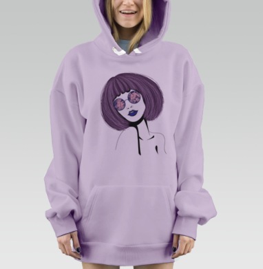 Фиолетовое настроение, Hoodie Mjhigh Dig Mel, Fiolet, утепленная