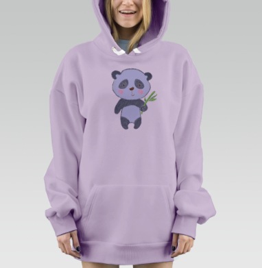 Флаффи Панда, Hoodie Mjhigh Dig Mel, Fiolet, утепленная