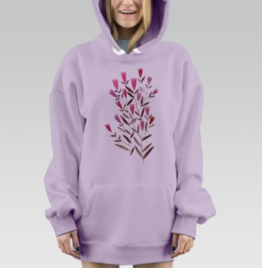 Флора, Hoodie Mjhigh Dig Mel, Fiolet, утепленная