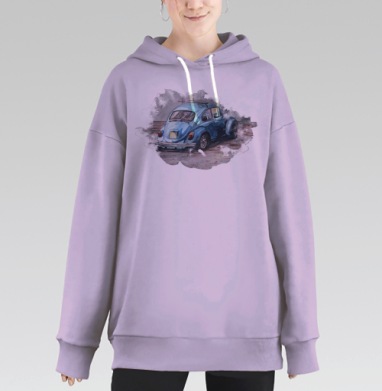 Фольксваген жук (муж.), Hoodie Long Oversize Fiolet