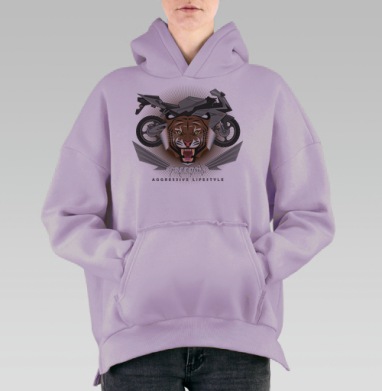 Фридом, Hoodie Oversize Fiolet, утепленная
