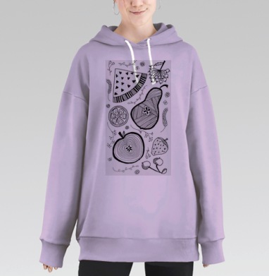 Фруктовый салат, Hoodie Long Oversize Fiolet