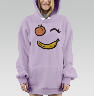 Фруктовый смайл, Hoodie Mjhigh Dig Mel, Fiolet, утепленная