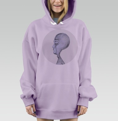 Галактический уклон, Hoodie Mjhigh Dig Mel, Fiolet, утепленная